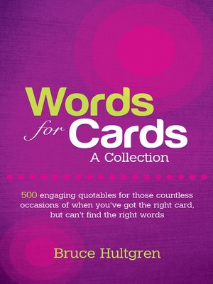 cover image of Words for Cards, a Collection